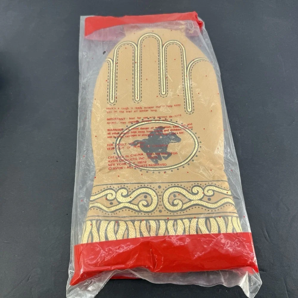 Vintage AVON Gift Collection Wild West Ice Scraper Cowboy Horse Glove New